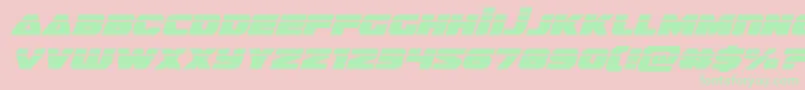 guardian2laserital Font – Green Fonts on Pink Background