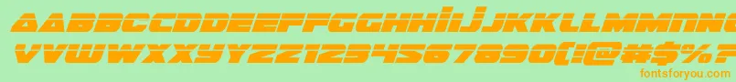 guardian2laserital Font – Orange Fonts on Green Background