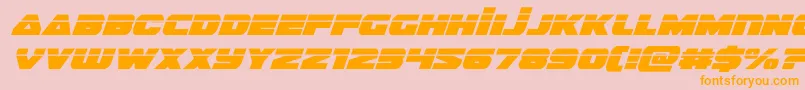 guardian2laserital Font – Orange Fonts on Pink Background