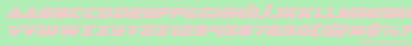 guardian2laserital Font – Pink Fonts on Green Background