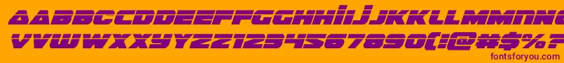 guardian2laserital Font – Purple Fonts on Orange Background
