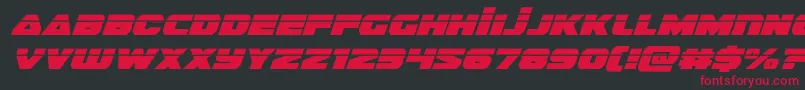フォントguardian2laserital – 黒い背景に赤い文字