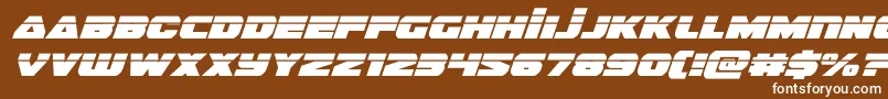 guardian2laserital Font – White Fonts on Brown Background
