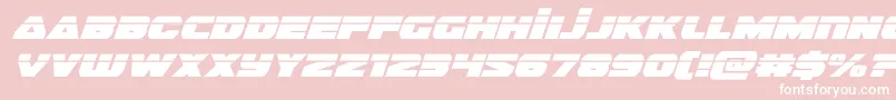 guardian2laserital Font – White Fonts on Pink Background
