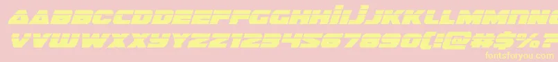 guardian2laserital Font – Yellow Fonts on Pink Background