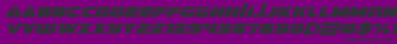 guardian2laserital-Schriftart – Schwarze Schriften auf violettem Hintergrund