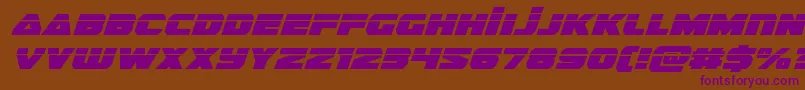 guardian2laserital Font – Purple Fonts on Brown Background