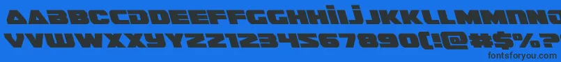 guardian2left Font – Black Fonts on Blue Background