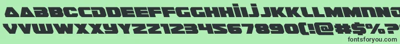 guardian2left Font – Black Fonts on Green Background