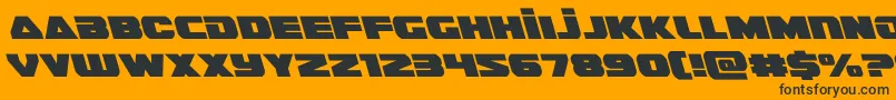guardian2left Font – Black Fonts on Orange Background