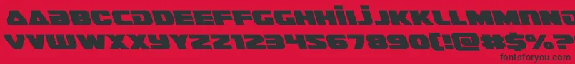 guardian2left Font – Black Fonts on Red Background
