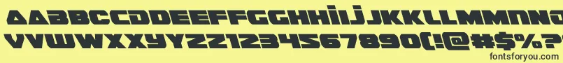 guardian2left Font – Black Fonts on Yellow Background