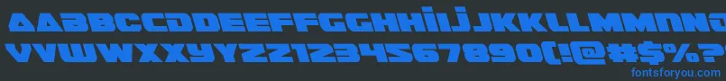 guardian2left Font – Blue Fonts on Black Background