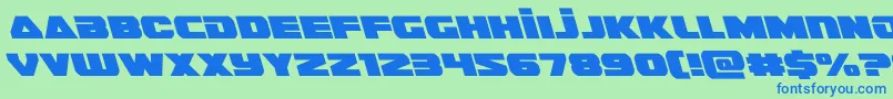 guardian2left Font – Blue Fonts on Green Background