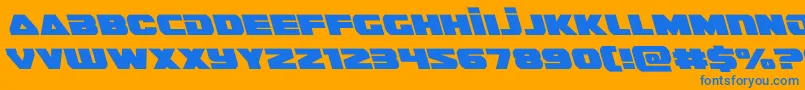 guardian2left Font – Blue Fonts on Orange Background