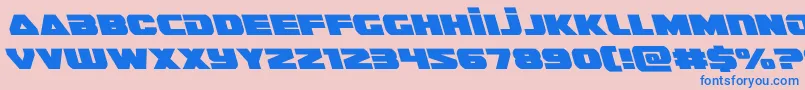 guardian2left Font – Blue Fonts on Pink Background