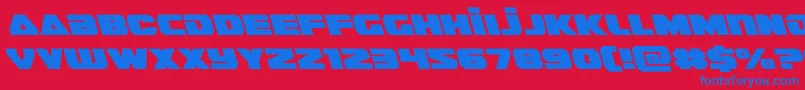 guardian2left Font – Blue Fonts on Red Background