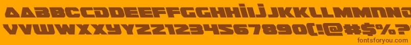 guardian2left Font – Brown Fonts on Orange Background