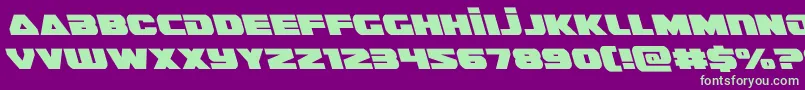 guardian2left Font – Green Fonts on Purple Background