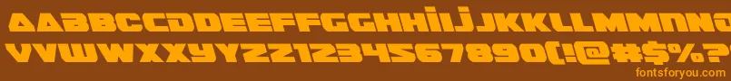 Шрифт guardian2left – оранжевые шрифты на коричневом фоне
