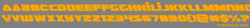 guardian2left Font – Orange Fonts on Gray Background