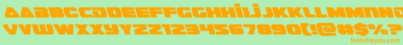 guardian2left Font – Orange Fonts on Green Background