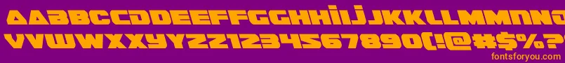 guardian2left Font – Orange Fonts on Purple Background