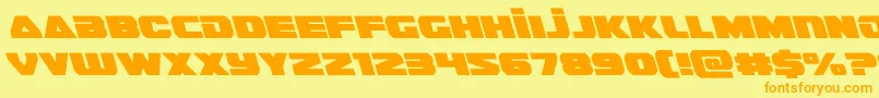 guardian2left Font – Orange Fonts on Yellow Background