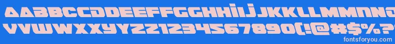 guardian2left Font – Pink Fonts on Blue Background