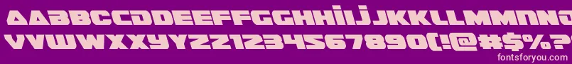 guardian2left Font – Pink Fonts on Purple Background