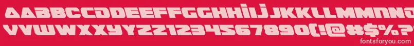 フォントguardian2left – 赤い背景にピンクのフォント