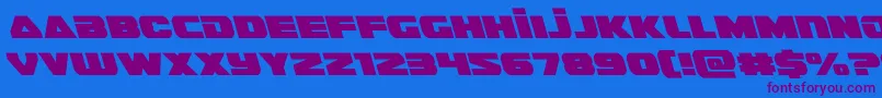 guardian2left Font – Purple Fonts on Blue Background
