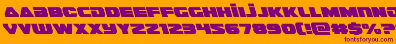 guardian2left Font – Purple Fonts on Orange Background