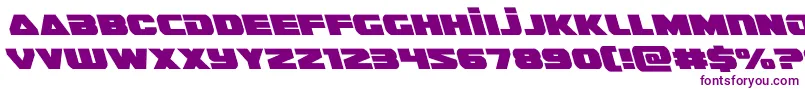 Czcionka guardian2left – fioletowe czcionki na białym tle