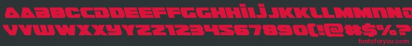 guardian2left Font – Red Fonts on Black Background