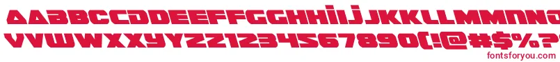 guardian2left Font – Red Fonts on White Background
