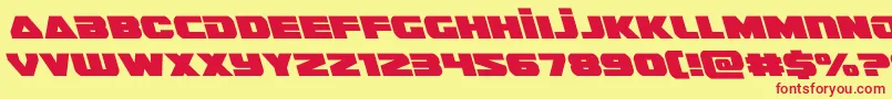 guardian2left Font – Red Fonts on Yellow Background