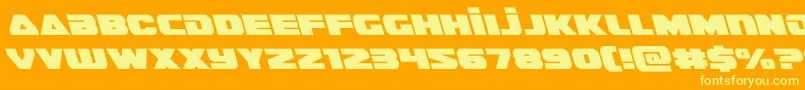guardian2left Font – Yellow Fonts on Orange Background