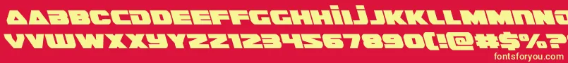 guardian2left Font – Yellow Fonts on Red Background