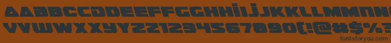 guardian2left-Schriftart – Schwarze Schriften auf braunem Hintergrund