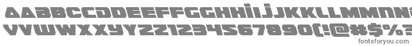 guardian2left-fontti – harmaat kirjasimet valkoisella taustalla