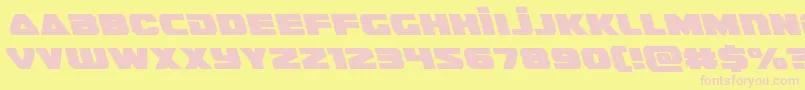 guardian2left Font – Pink Fonts on Yellow Background