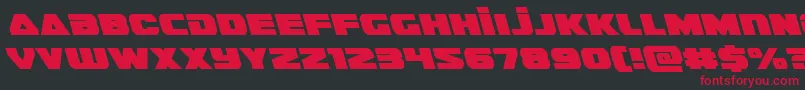 guardian2left Font – Red Fonts on Black Background