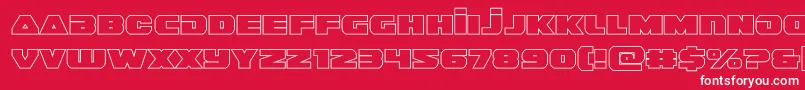 guardian2out Font – White Fonts on Red Background