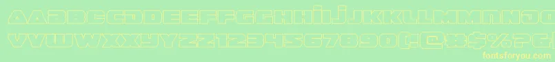 guardian2out Font – Yellow Fonts on Green Background