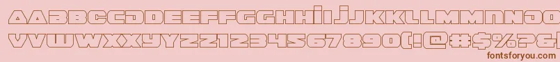 guardian2out Font – Brown Fonts on Pink Background