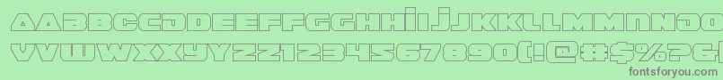 guardian2out Font – Gray Fonts on Green Background