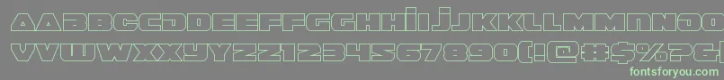 guardian2out Font – Green Fonts on Gray Background