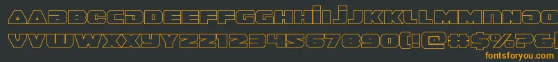 guardian2out Font – Orange Fonts on Black Background