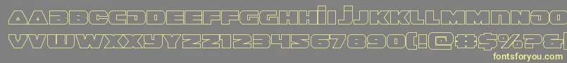 guardian2out Font – Yellow Fonts on Gray Background